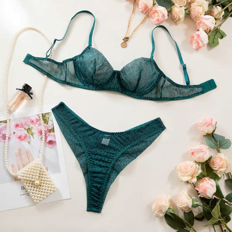 Sheer Mesh Bra - 2 adet/takım kadın iç çamaşırı toplama