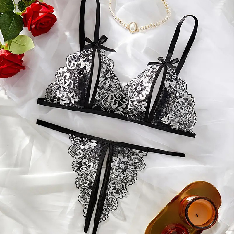 Siyah Sıcak Crotchless Seksi K - Sheer Bra Lace incelemesi ve fiyatı